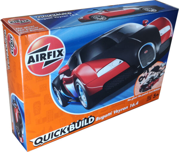 Bugatti Veyron Schwarz/Rot QUICKBUILD 1:24 (Airfix J6020)