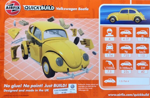 VW Beetle Yellow QUICKBUILD 1:24 (Airfix J6023) – Bild 2