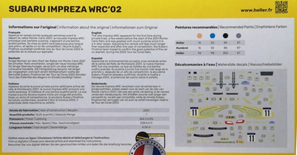 Subaru Impreza WRC'02 1:43 (Heller 80199) – Bild 3